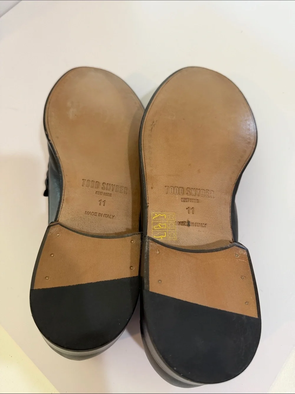 Todd Snyder Classic Men's Black Leather Penny Loafers Sz 11.  New. Tub8